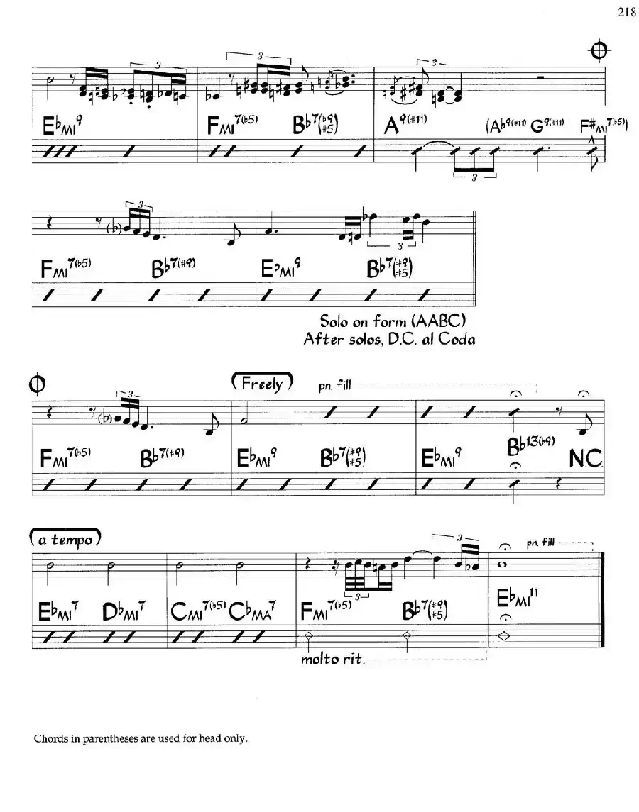 Lonely Woman（爵士钢琴曲）