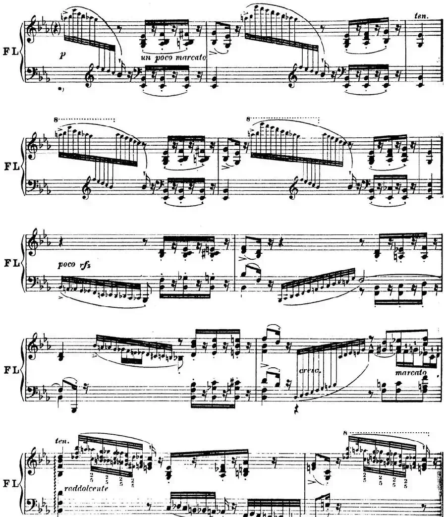 6首帕格尼尼大练习曲（Andantino capriccioso）