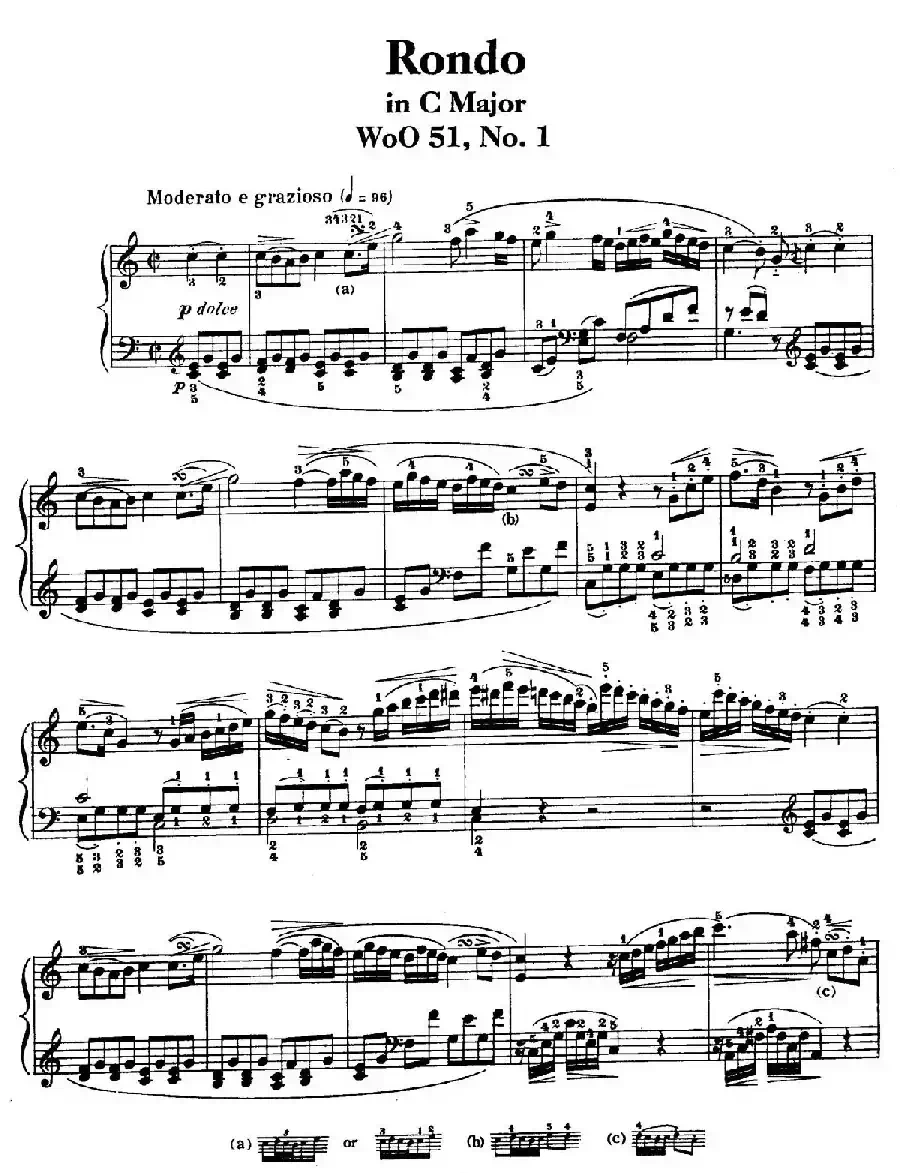 Two Rondos Op.51 No.1（2首回旋曲·1、C大调）