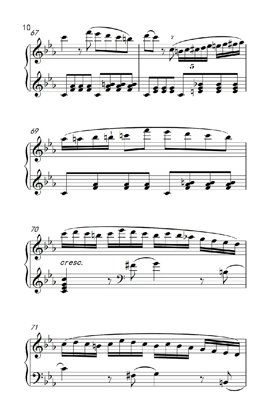 奏鸣曲 Opus 10 Nr.1 第三乐章（贝多芬奏鸣曲集 2）