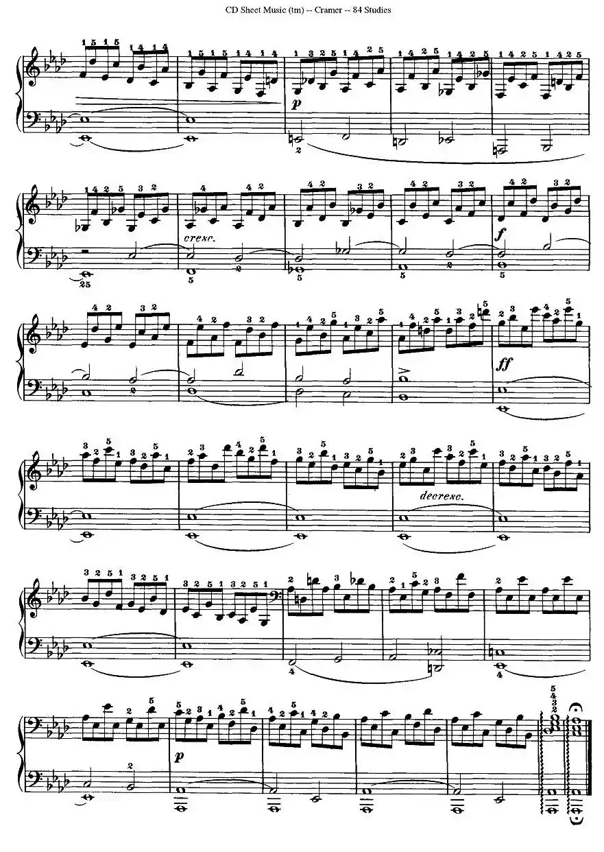 Cramer - 84 exercices（26—30）（克拉莫84首钢琴练习曲）