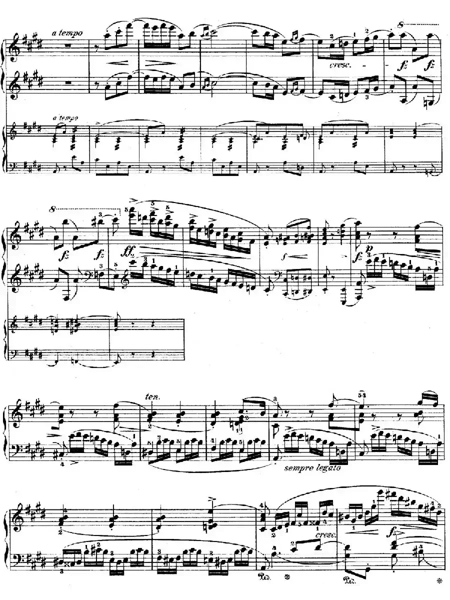 e小调第一钢琴协奏曲 Op.11（（钢琴独奏版·第三乐章）