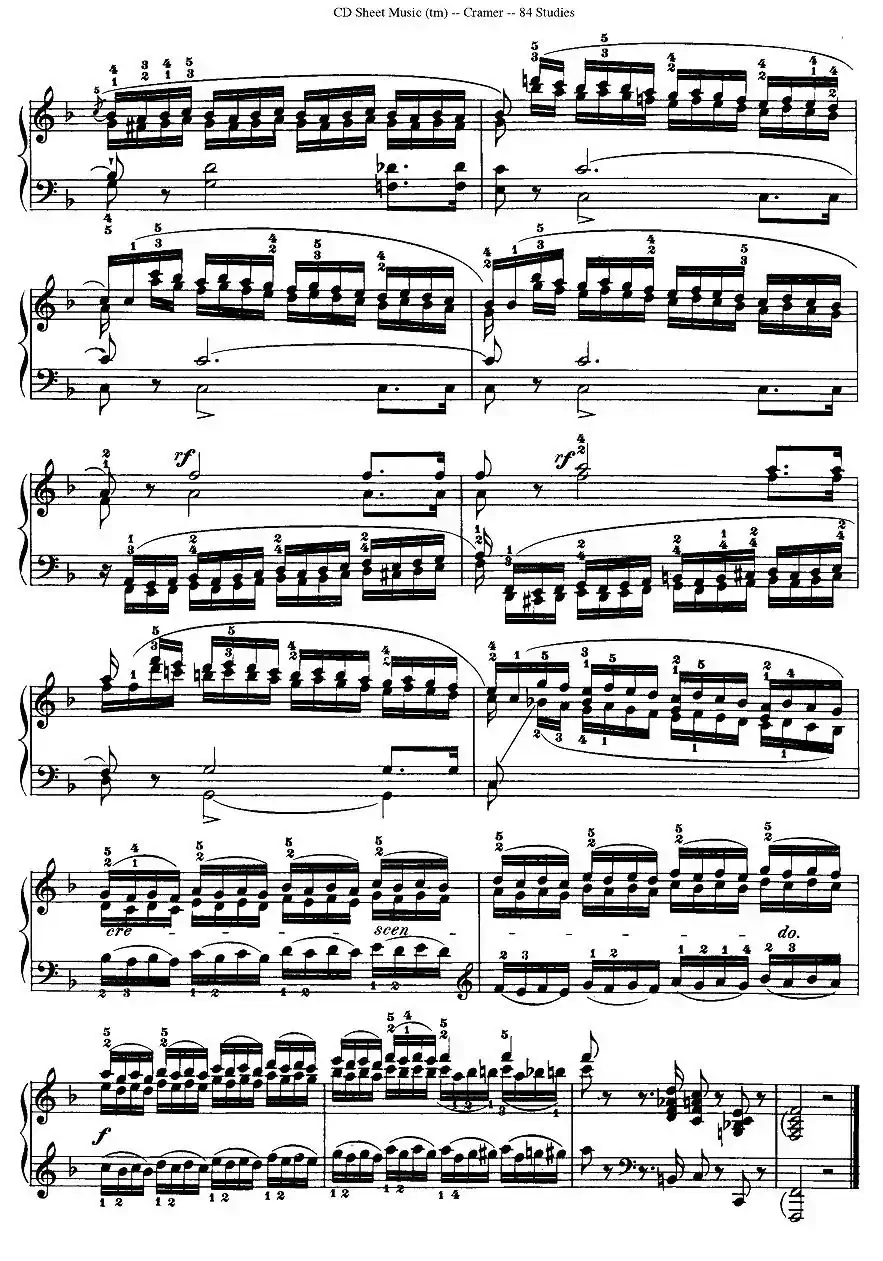 Cramer - 84 exercices（31—35）（克拉莫84首钢琴练习曲）