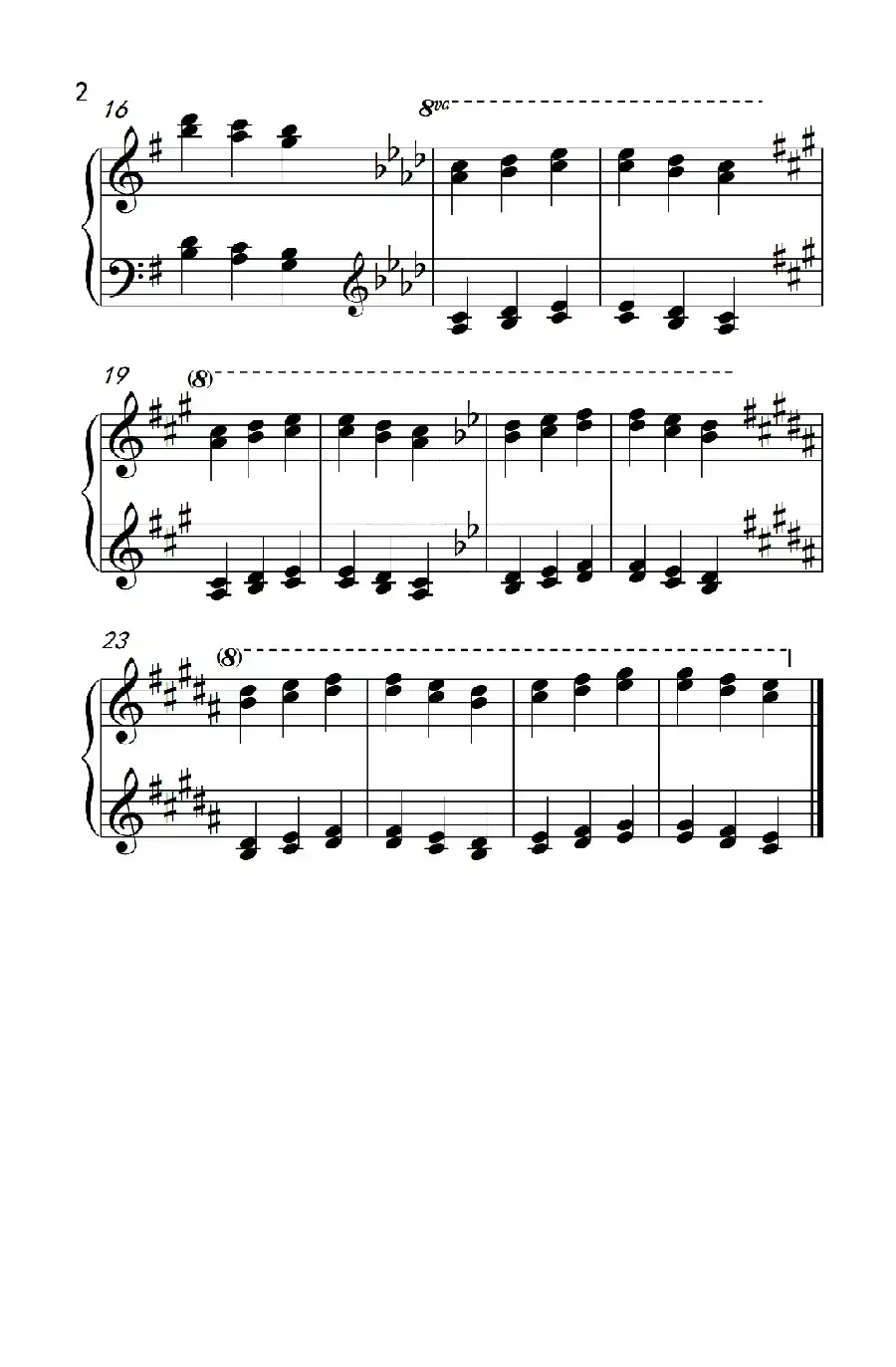 双音练习 25(儿童钢琴手指练习 2)