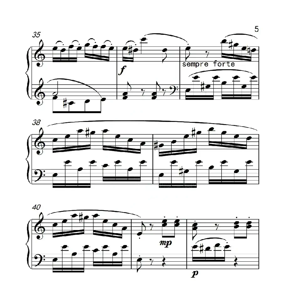 第六级B组 C大调奏鸣曲(中国音乐学院钢琴考级作品1~6级)