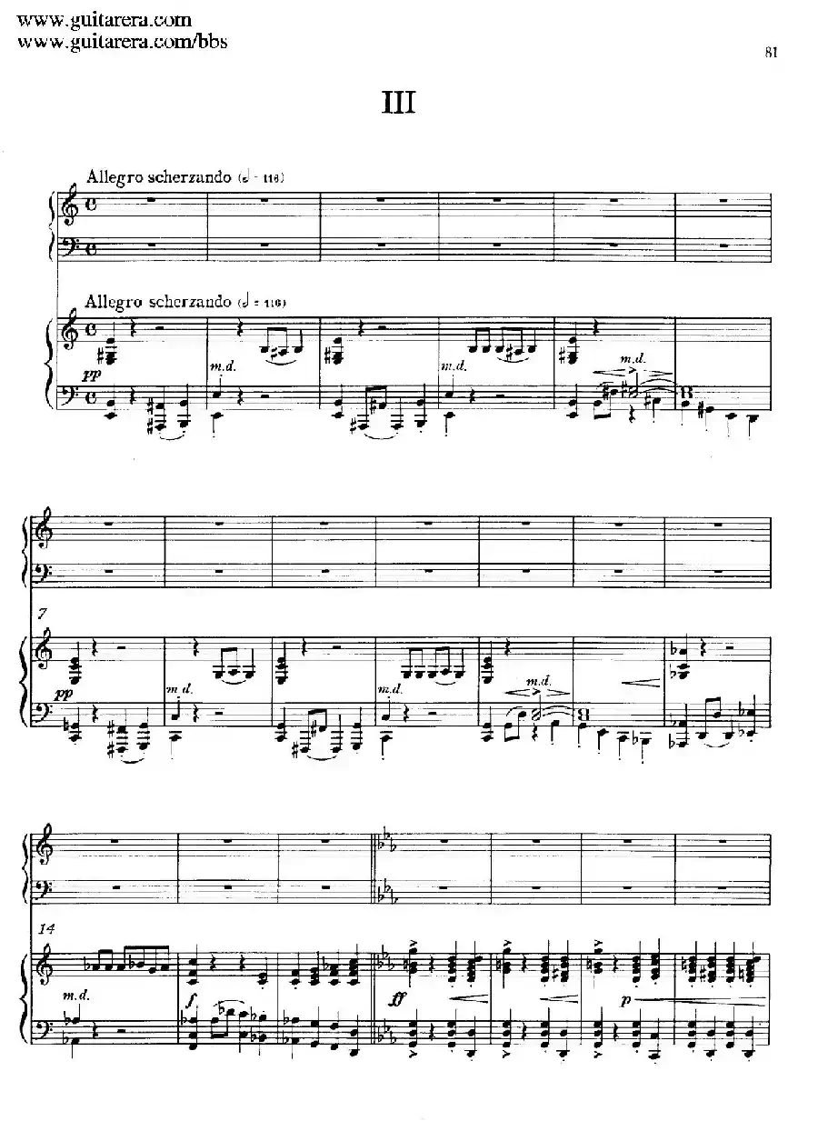 c小调第二钢琴协奏曲 Op.18（双钢琴·第三乐章）