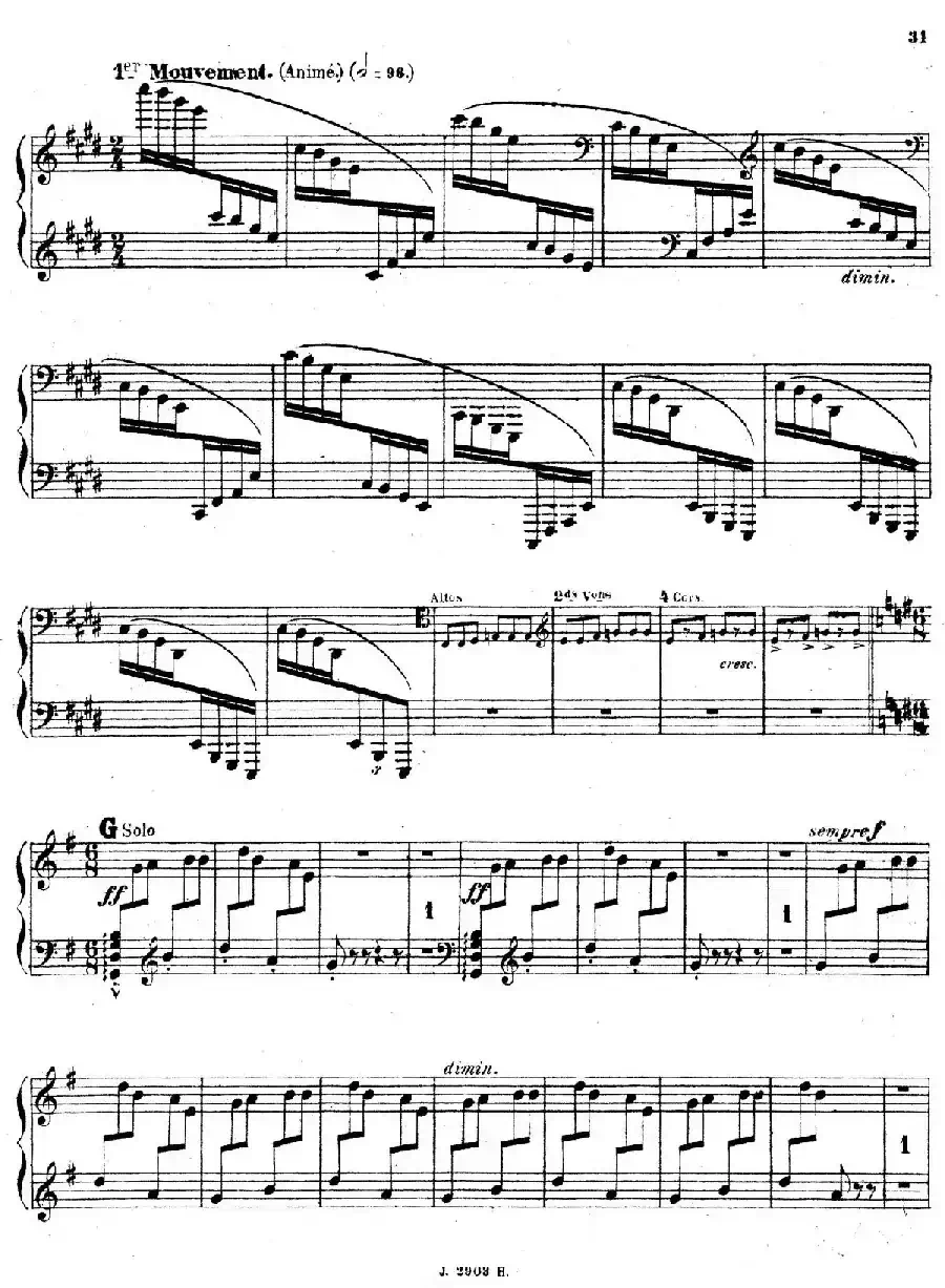 Symphony on a French Mountain Air Op.25（法国山歌交响曲·钢琴独奏·Ⅲ）