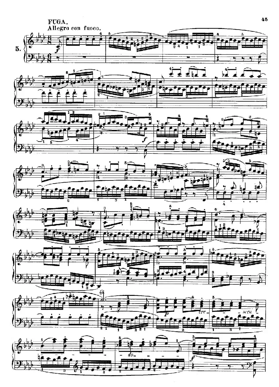 6 Preludes and Fugues Op.35（6首前奏曲与赋格·5）