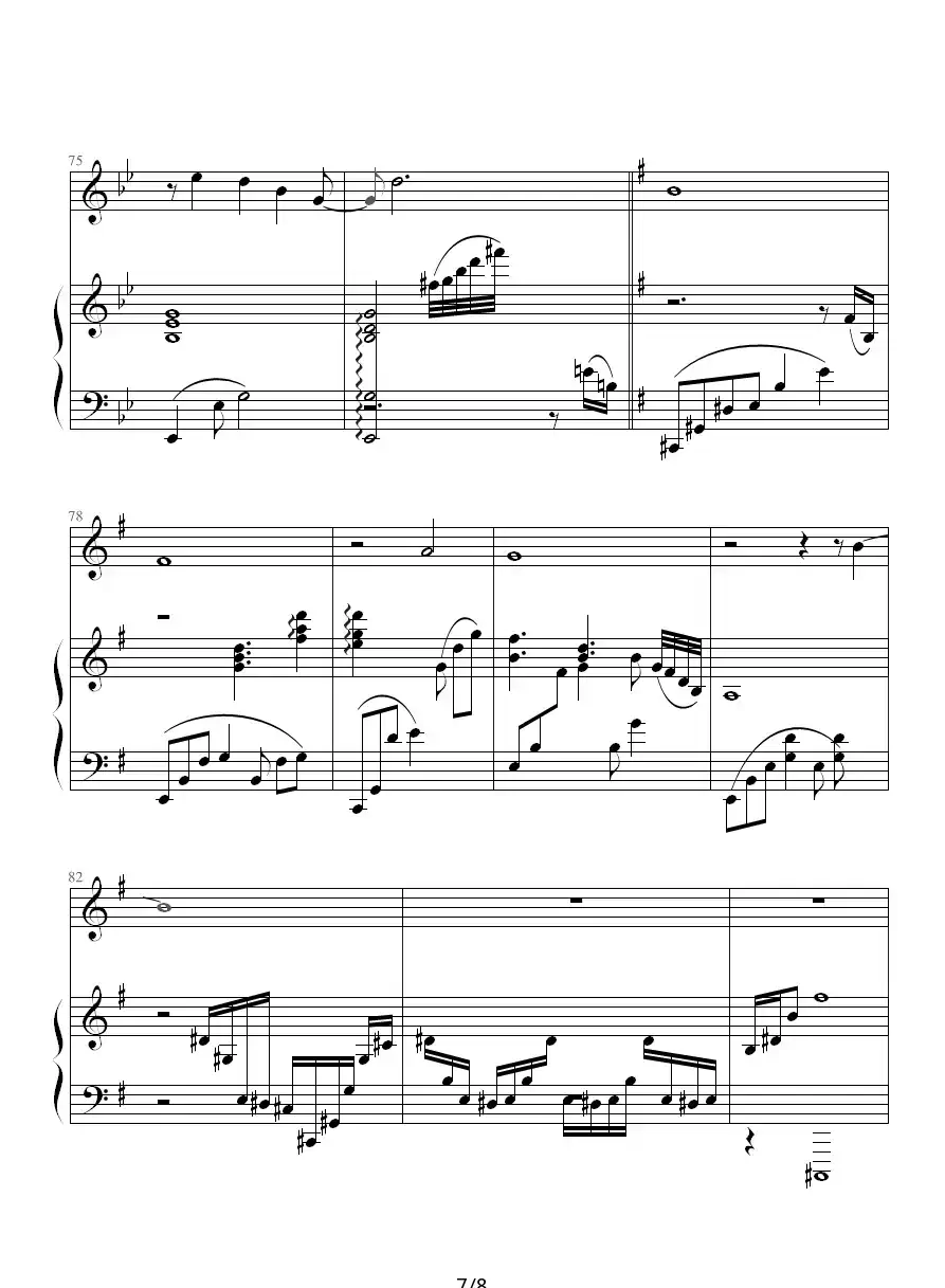 Ending（钢琴伴奏谱）