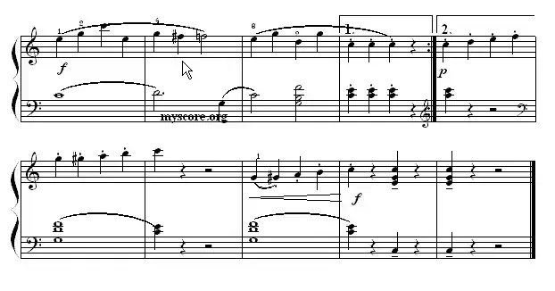 考级初级曲目：G大调小奏鸣曲第一乐章