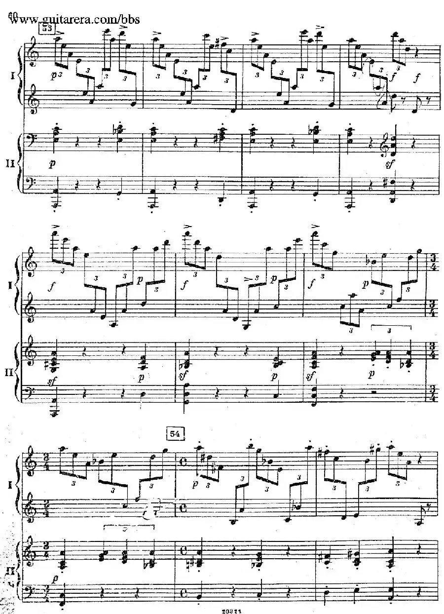 Rhapsody On A Theme Of Paganini Op.43（帕格尼尼主题狂想曲·双钢琴）（P41——60）