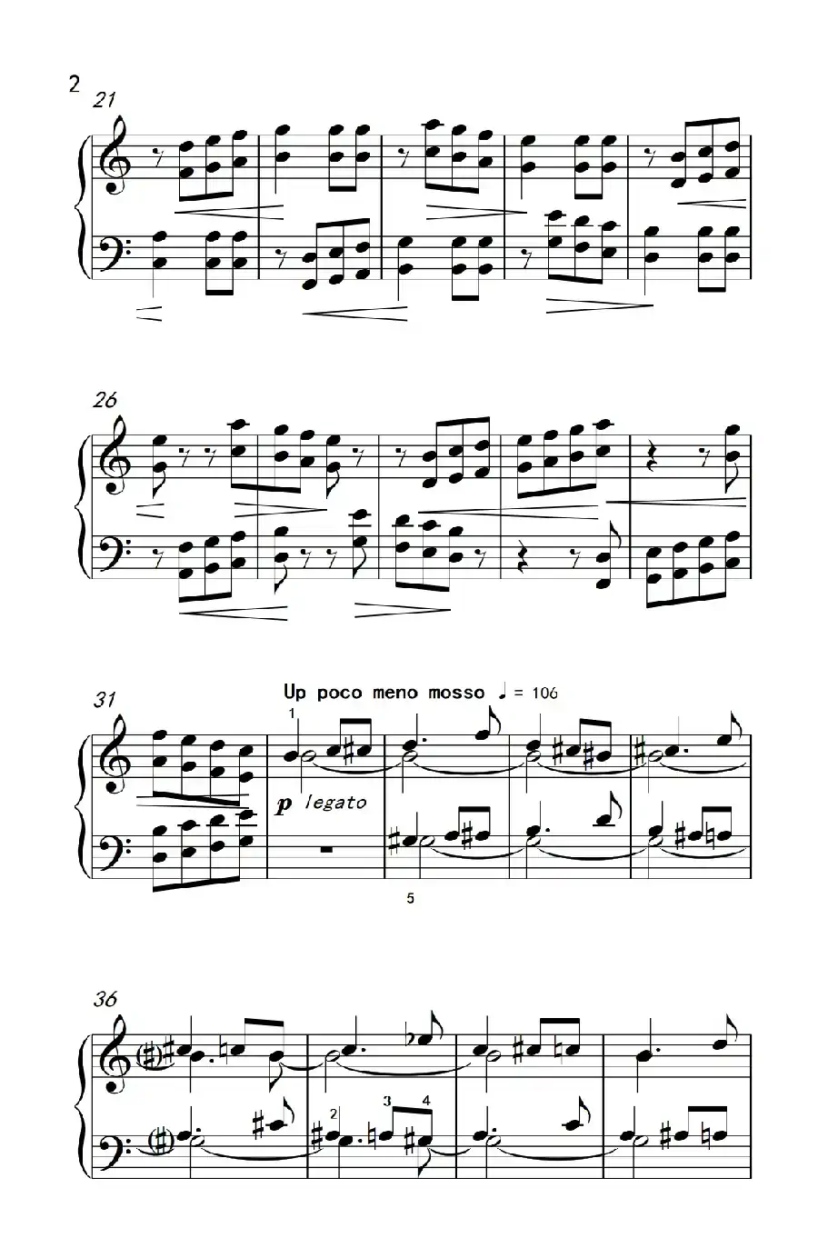 民间曲调变奏(巴托克 小宇宙 钢琴教程 4)