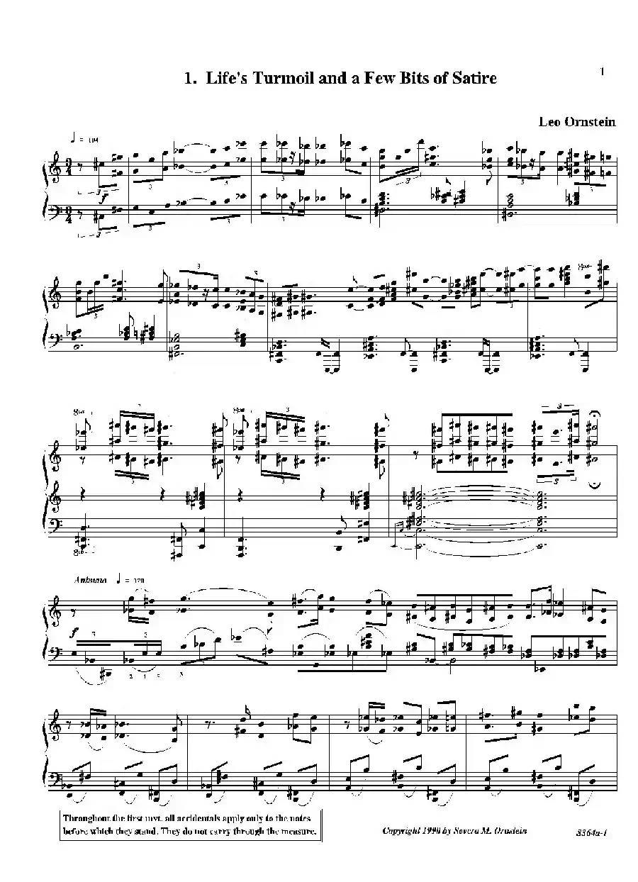 Piano Sonata No.8（第八钢琴奏鸣曲）（1）
