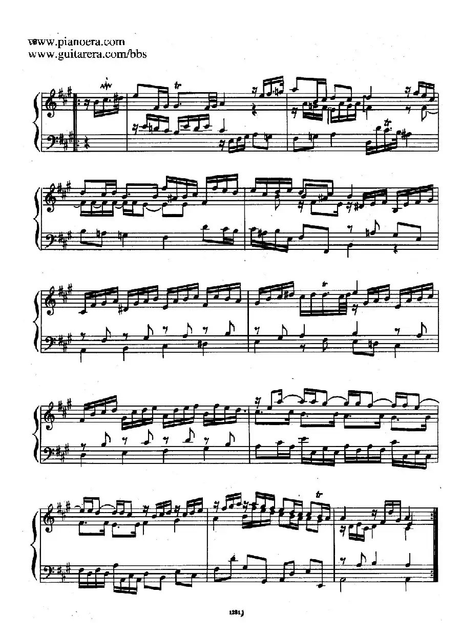 Suite No.1 in A Major HWV 426（A大调第一组曲）