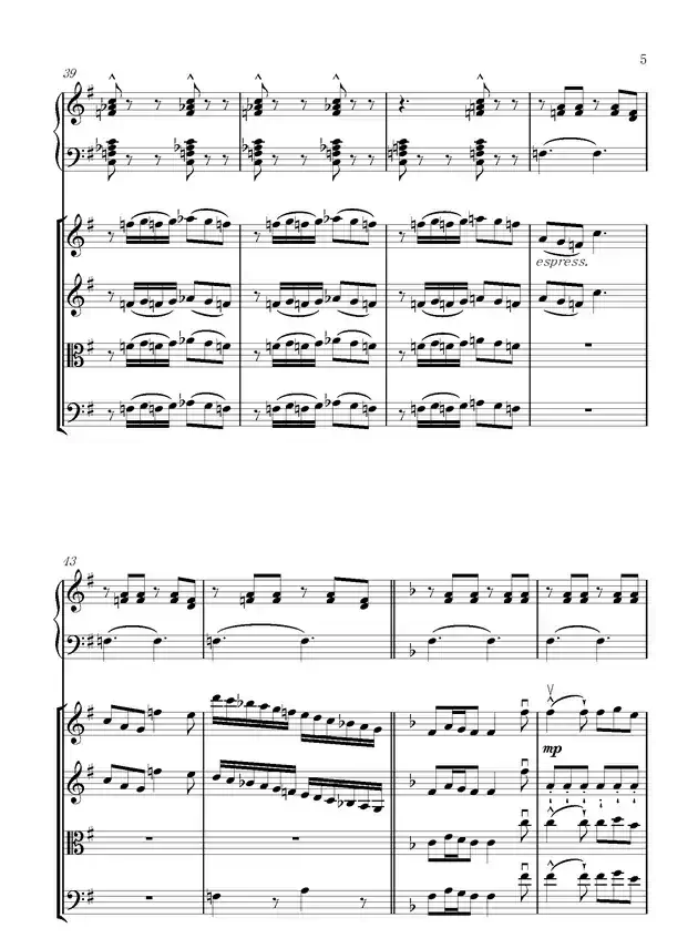 单二部弦乐四重奏