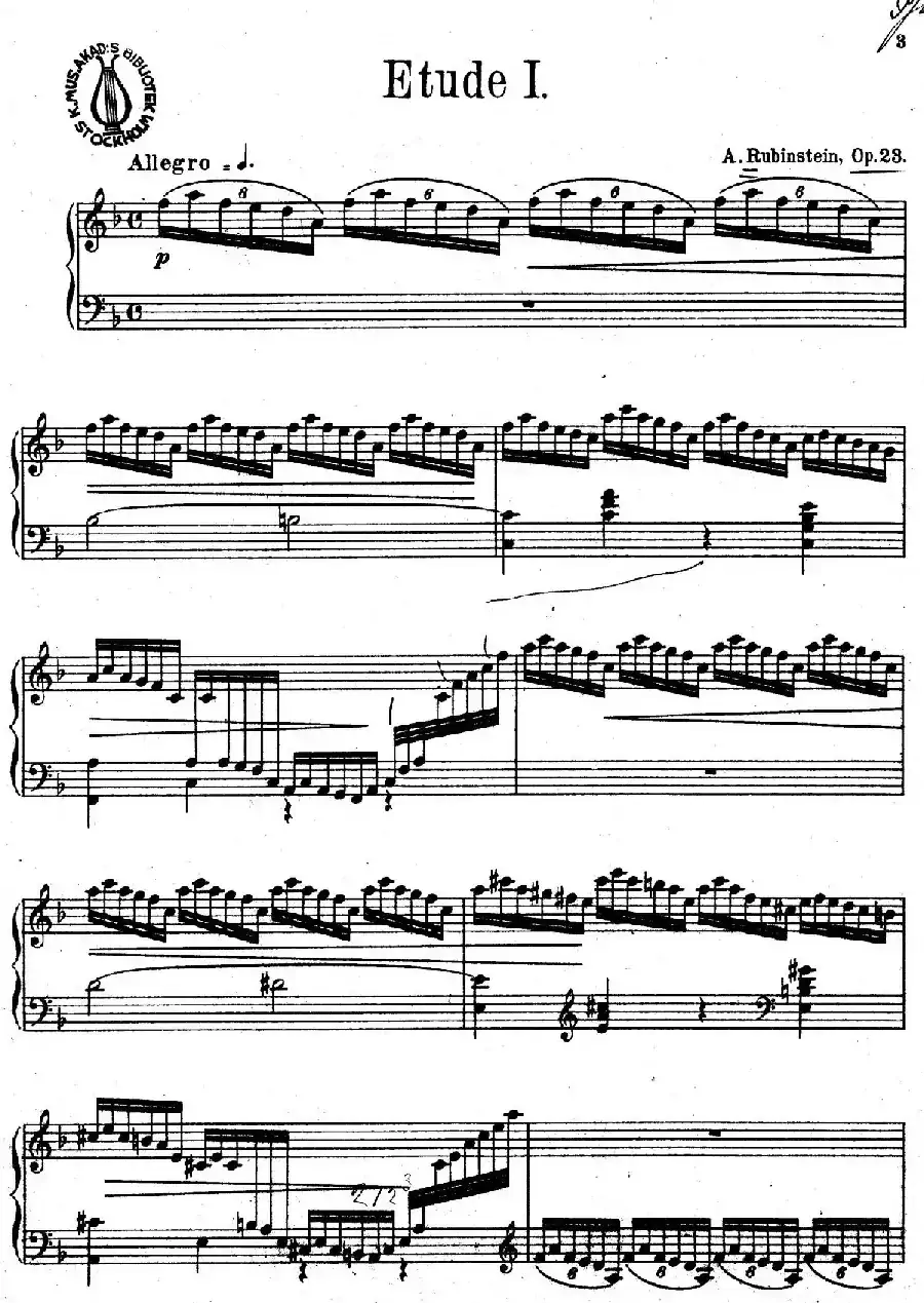Six Etudes Op.23（6首练习曲·Ⅰ）