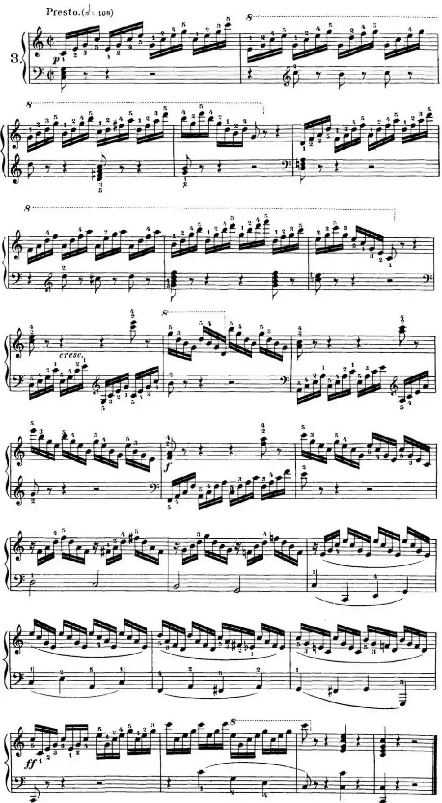 40首车尔尼Op.299钢琴快速练习曲(NO.3)