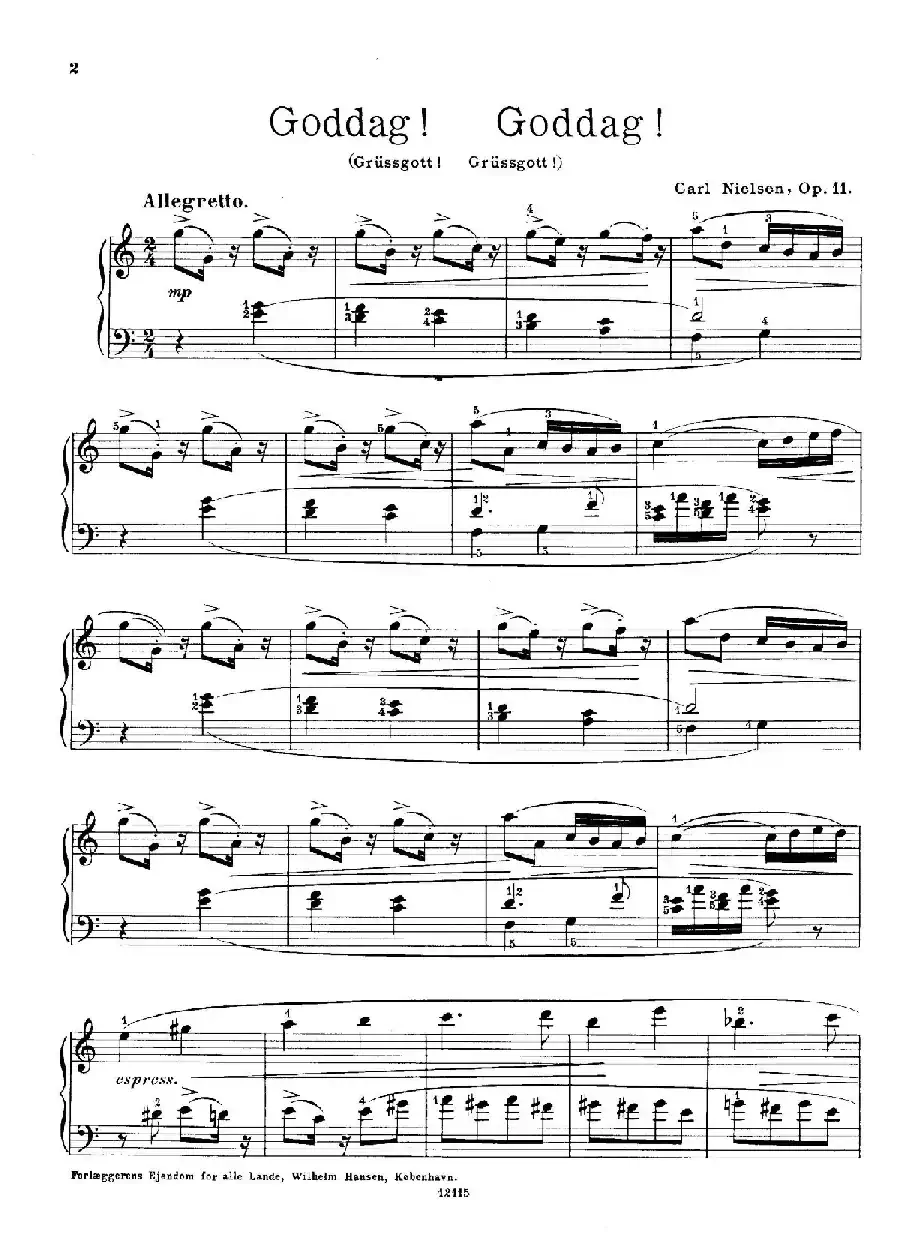 Six Humorous Bagatelles Op.11（6首幽默小品·1）