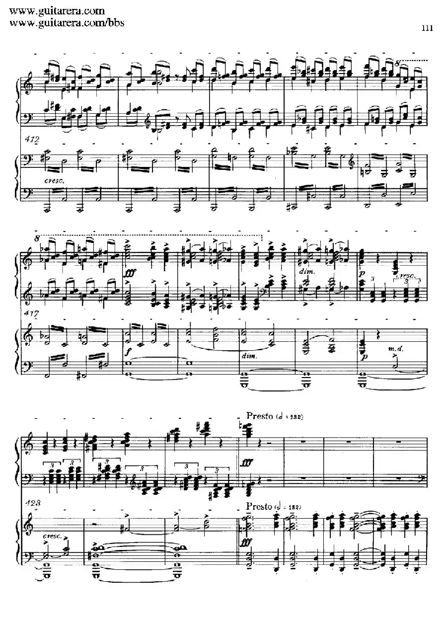 c小调第二钢琴协奏曲 Op.18（双钢琴·第三乐章）