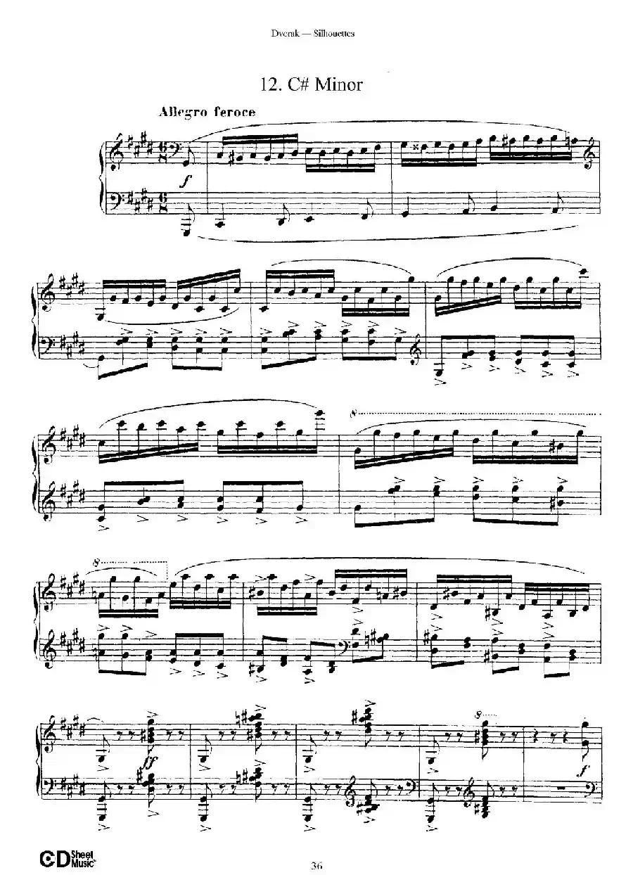 12 Silhouettes Op.8（12首剪影·12）
