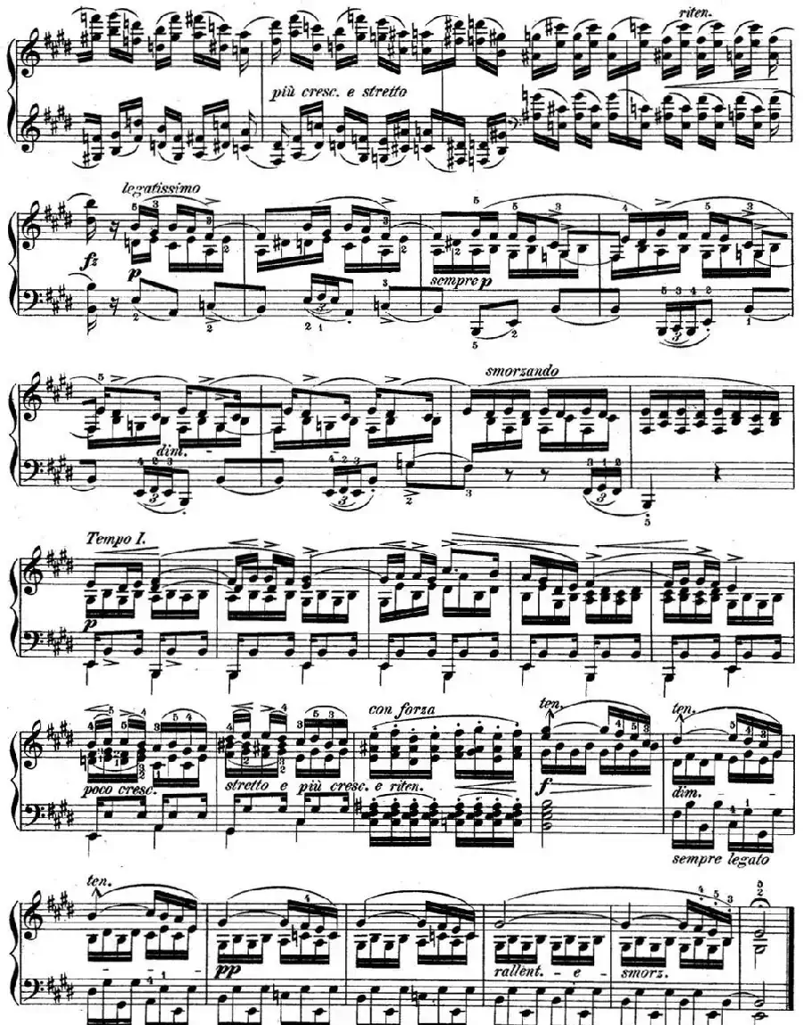 肖邦练习曲3 Op.10 No.3 离别 E大调 E major Tristesse