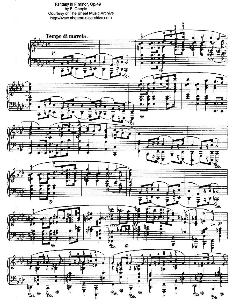 Fantasie in f Minor Op.49（f小调幻想曲）
