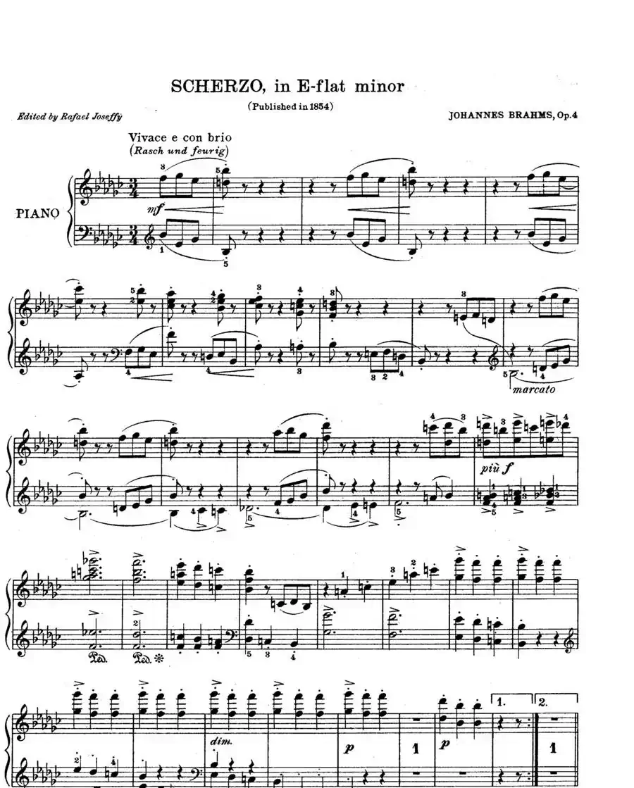 Scherzo in e flat Min Op·4（降e小调谐谑曲）