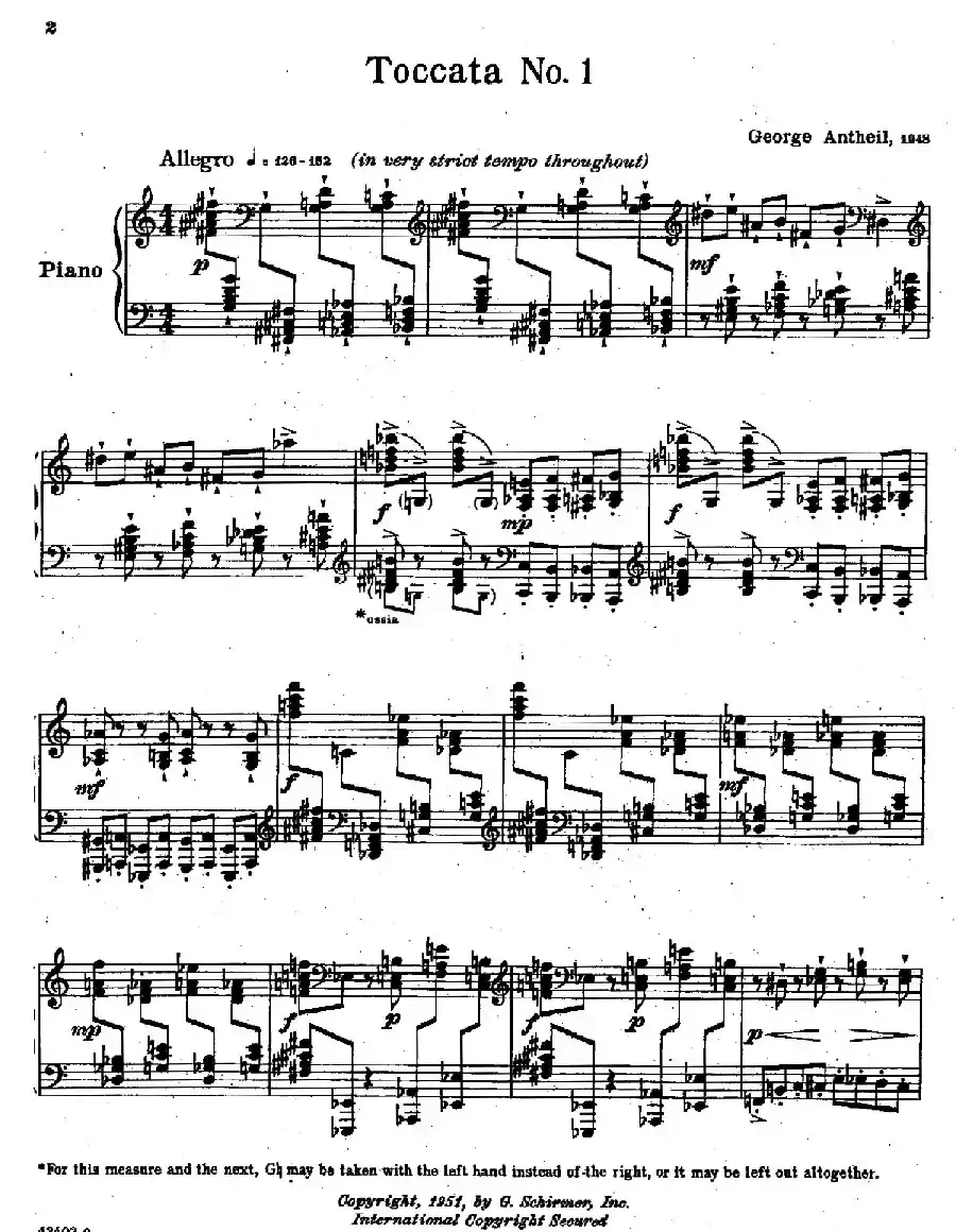 2 Toccatas（2首托卡塔）（No.1）