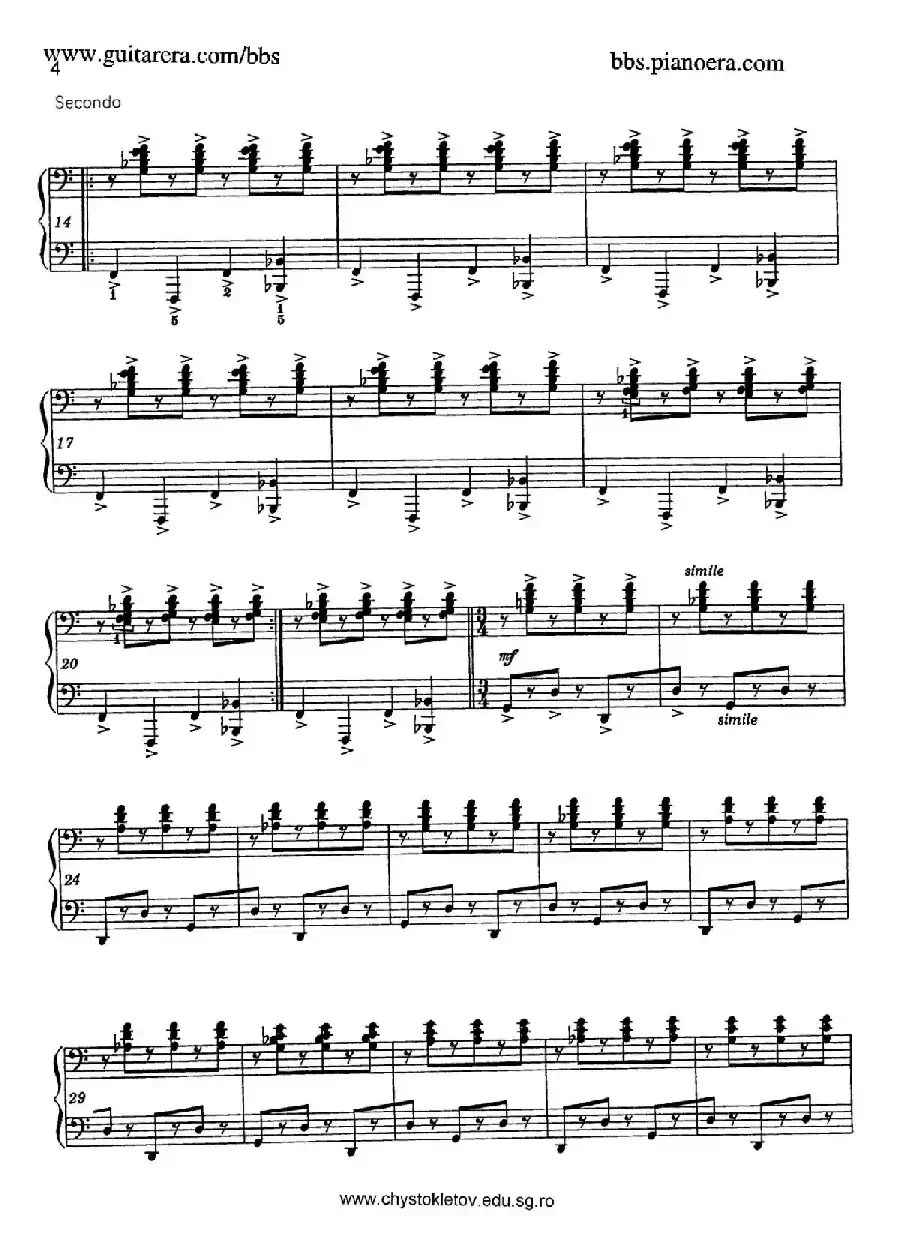 Sabre Dance（马刀舞曲）（四手联弹版）