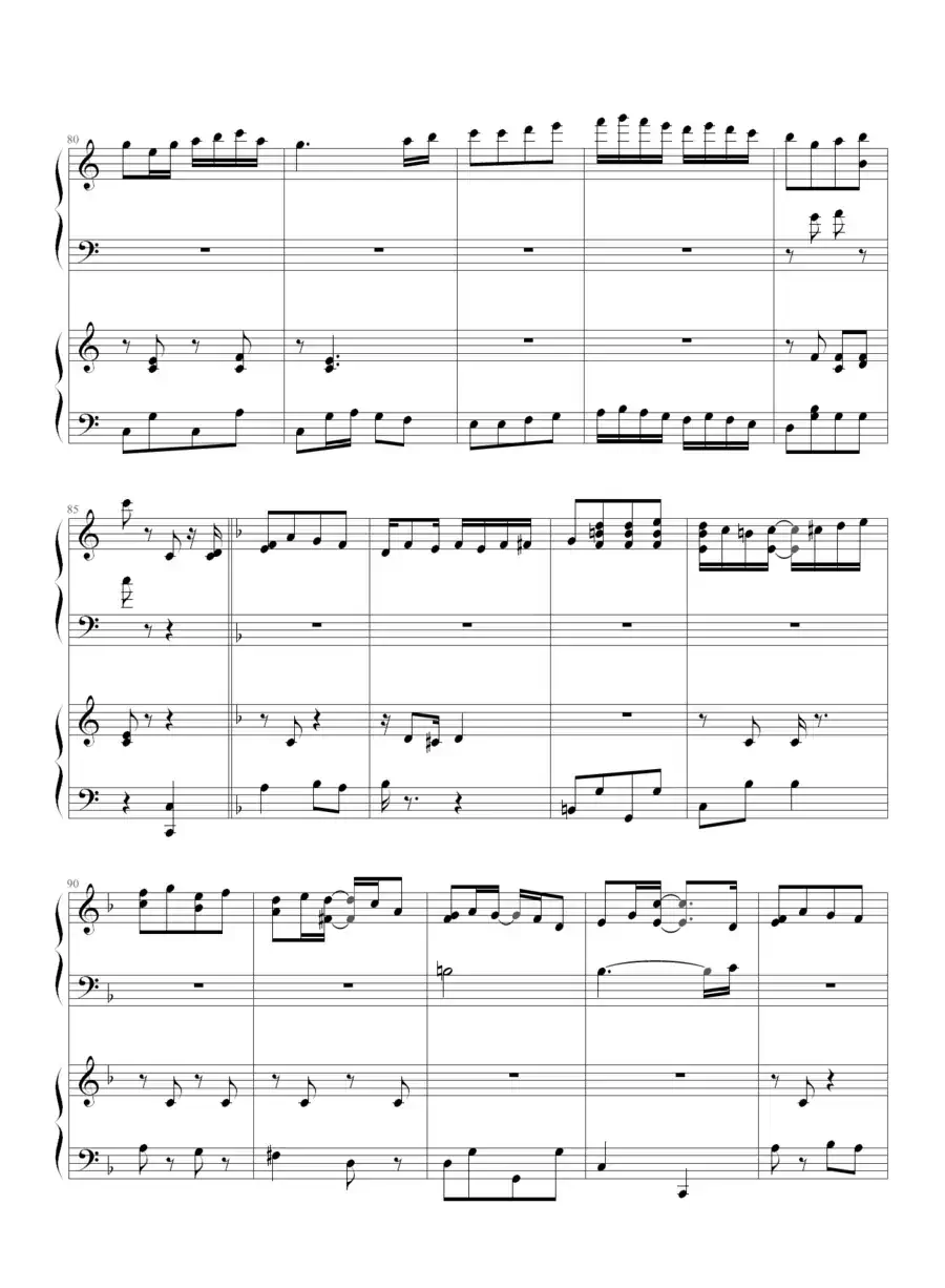 扬基嘟德尔(爵士版)(四手联弹)