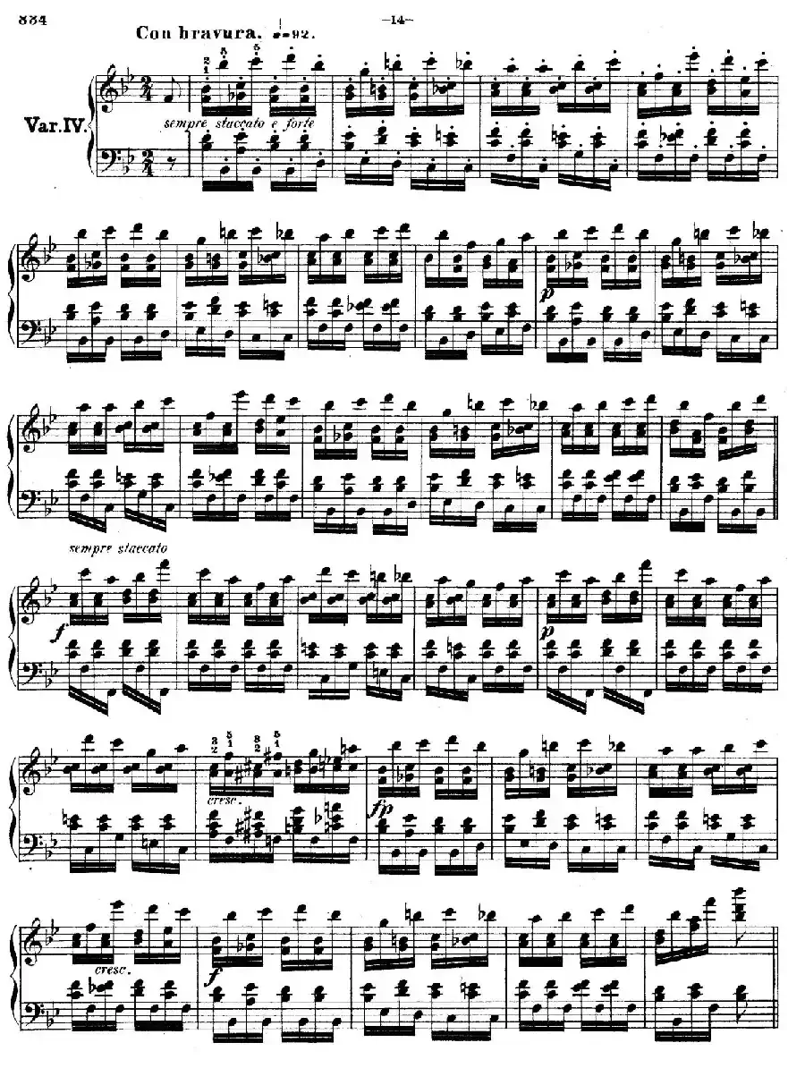 降B大调莫扎特主题变奏曲 Op.2（为钢琴与乐队而作）