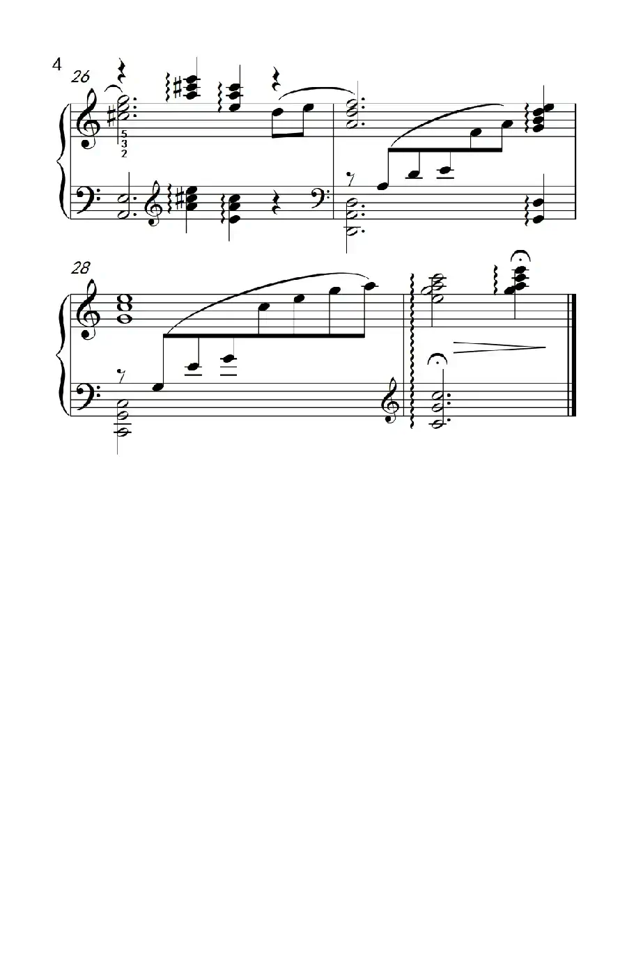 长江之歌（约翰·汤普森 成人钢琴教程 第三册）