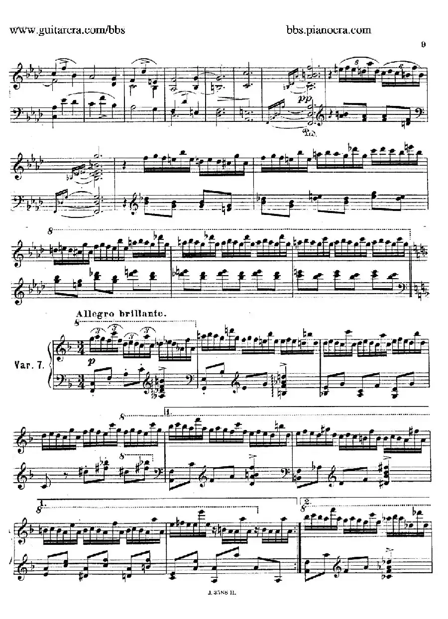 Theme with Variations and Fugue in F Major Op.14 （F大调主题变奏与赋格）