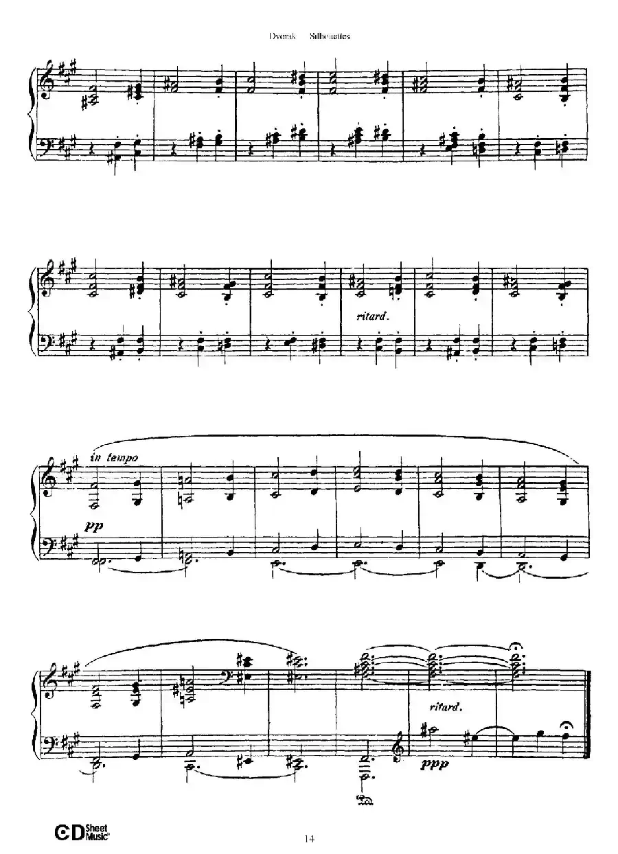 12 Silhouettes Op.8（12首剪影·5）