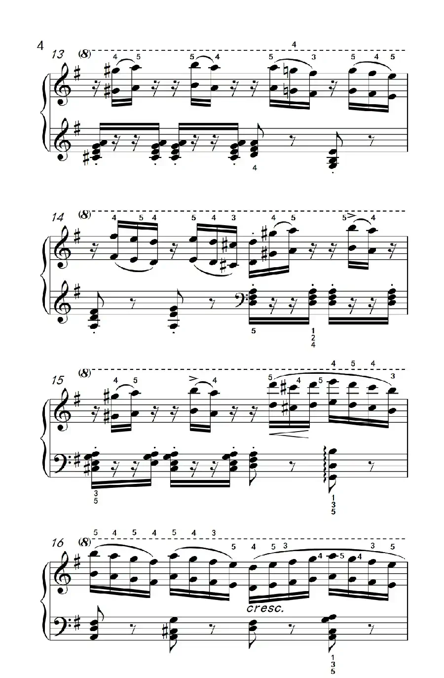 车尔尼钢琴八度练习曲 553(2)