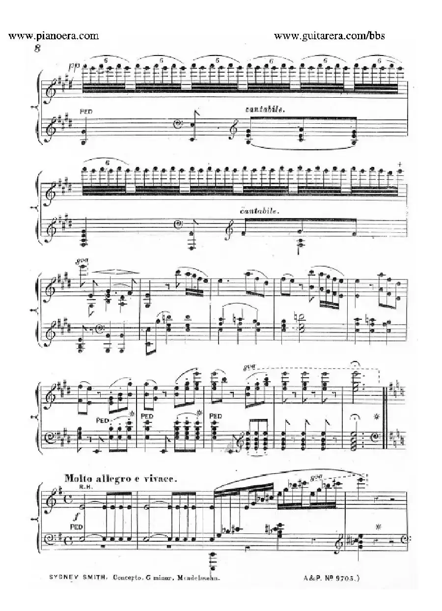 Piano Concerto No.1 in g Minor Op.25（g小调第一钢琴协奏曲·钢琴独奏）