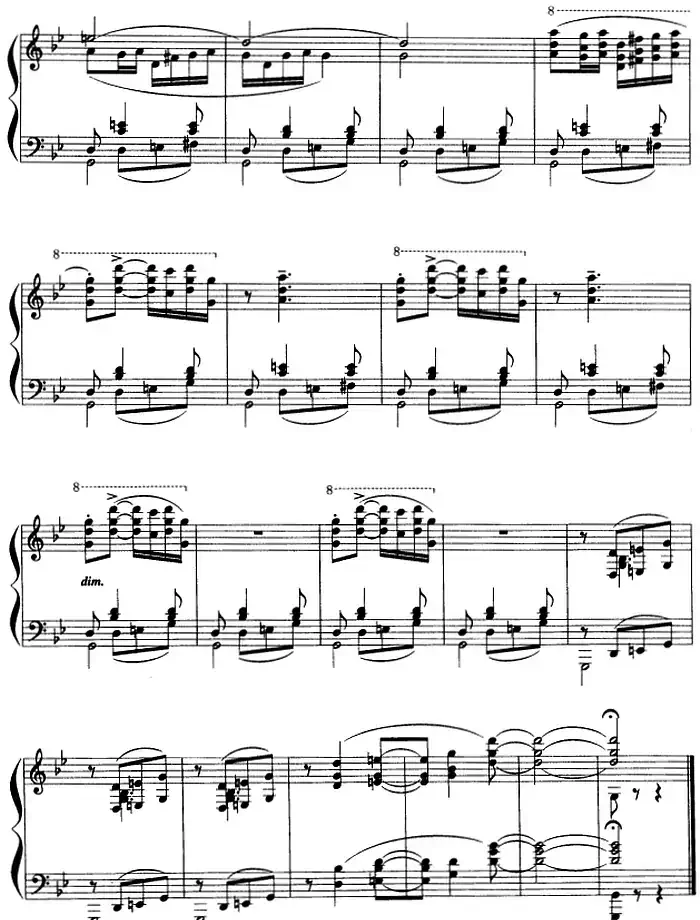 现代钢琴曲：5、春之夜（Op.22，No.8）