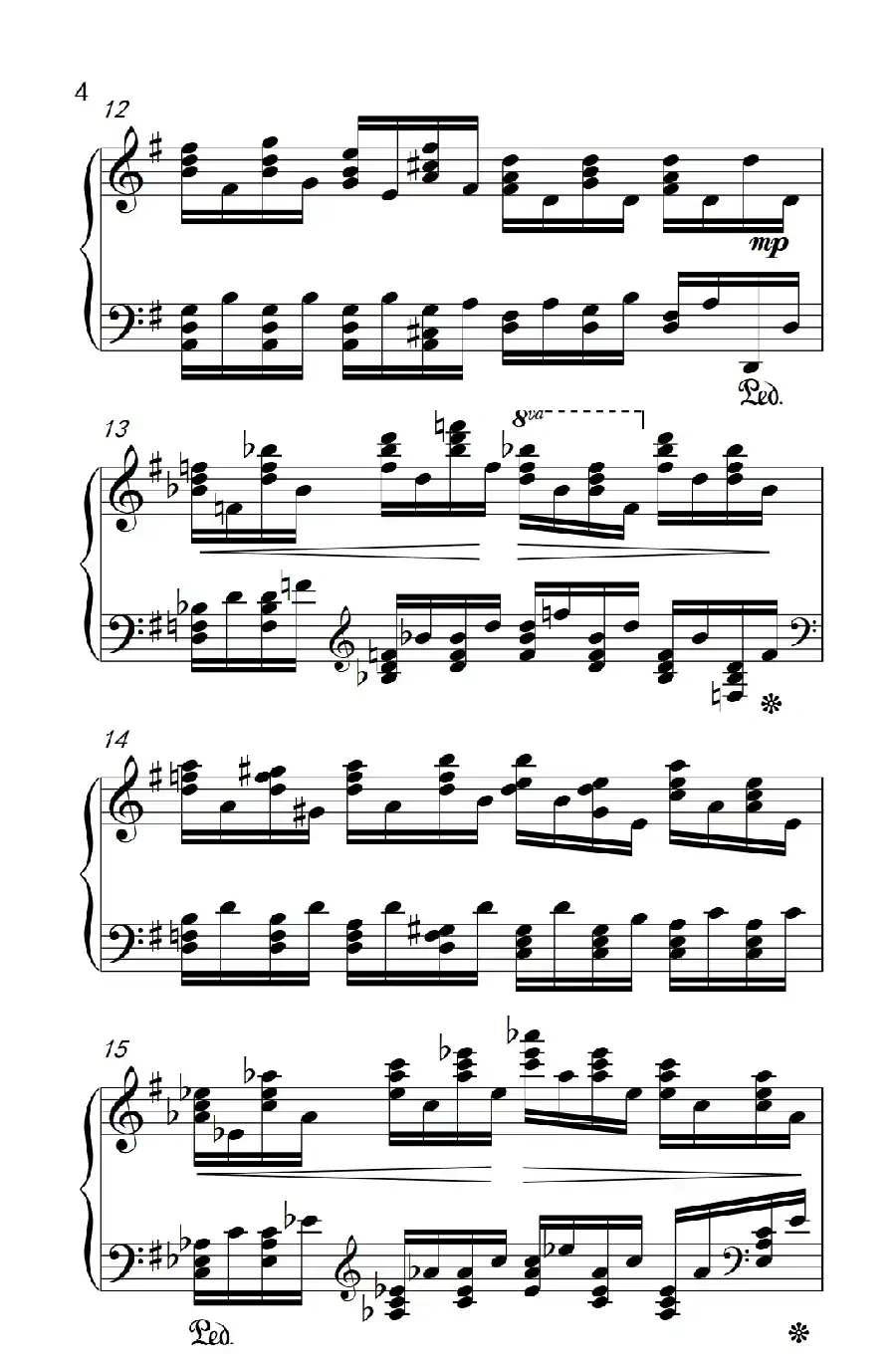 莫什科夫斯基 钢琴练习曲（第三首）