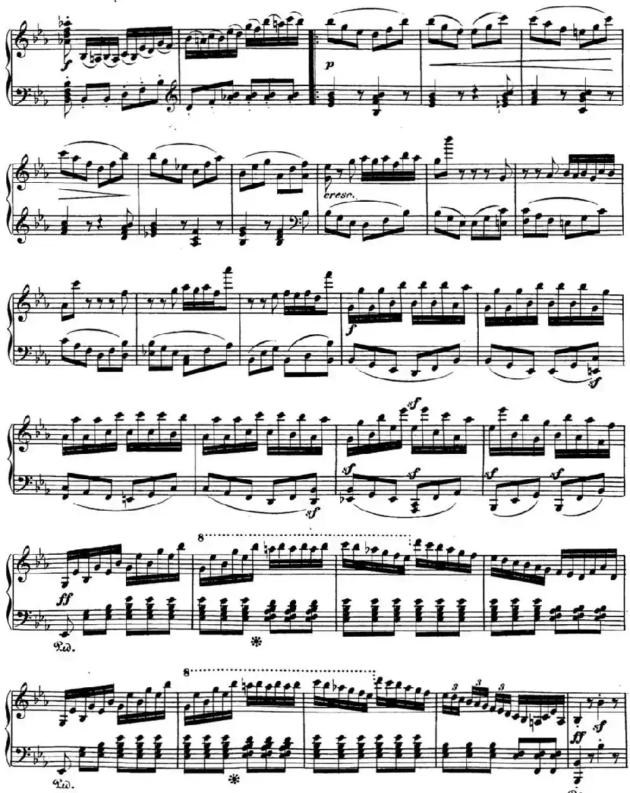 贝多芬钢琴奏鸣曲26 告别 降E大调 Op.81a E-flat major