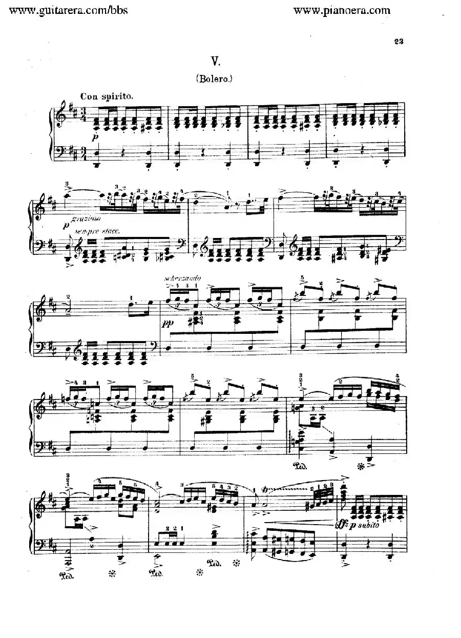 Spanish Dances Op.12（西班牙舞曲·钢琴独奏版）
