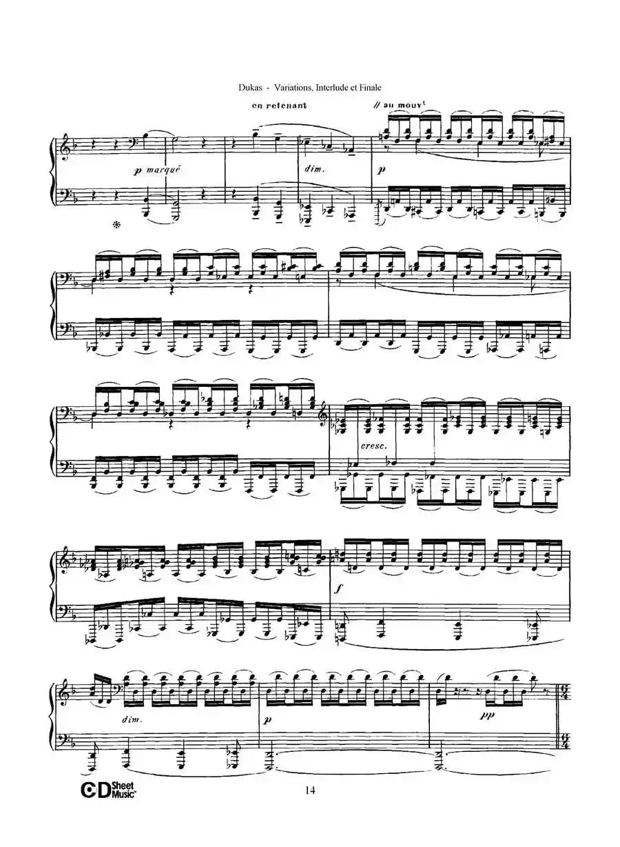 Variations, Interlude & Finale on theme de Rameau（拉摩主题变奏曲、间奏曲和终曲·第一部分）