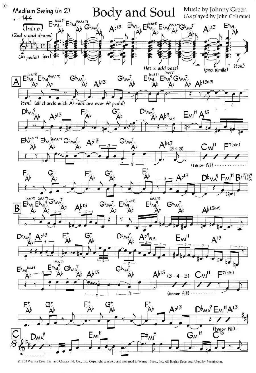 Body and Soul（爵士钢琴曲）