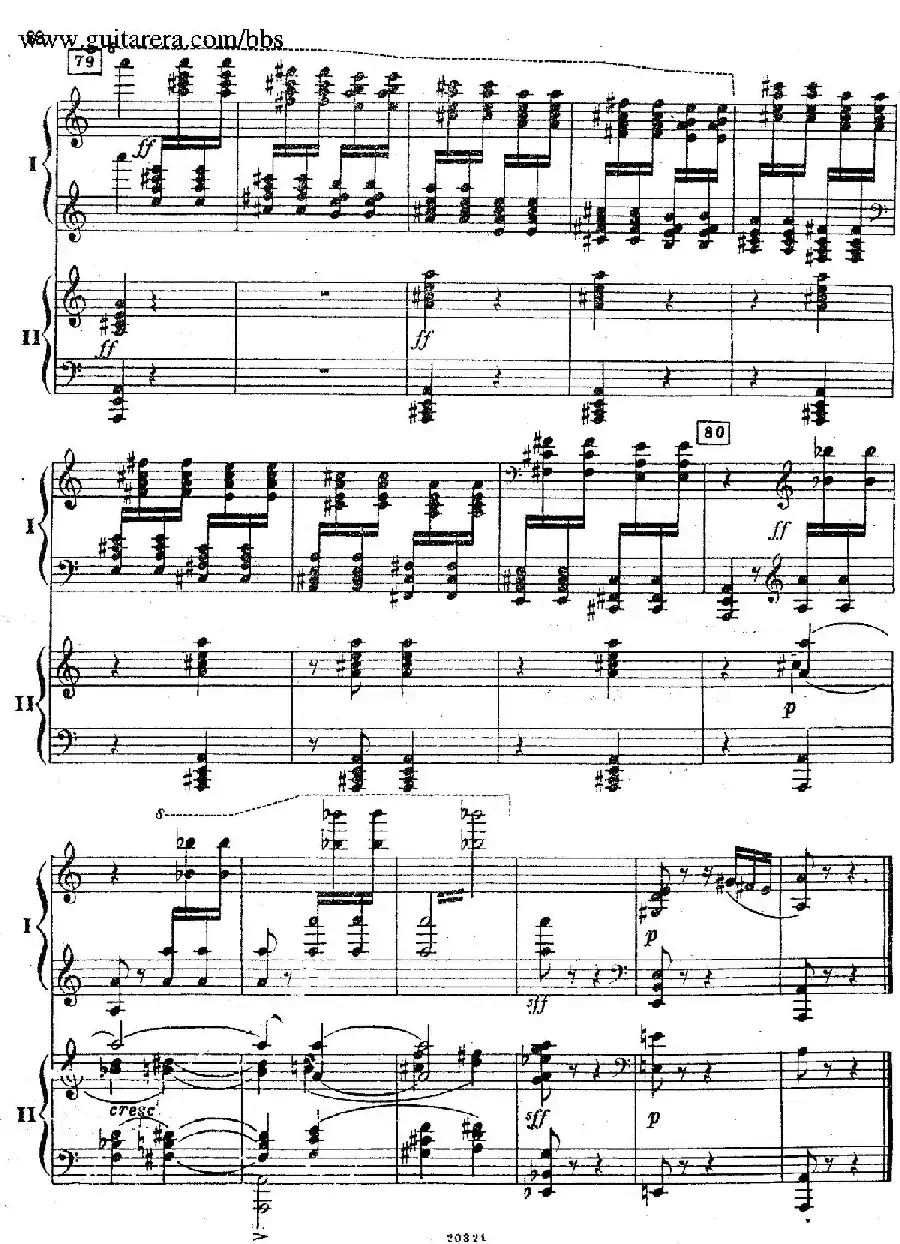 Rhapsody On A Theme Of Paganini Op.43（帕格尼尼主题狂想曲·双钢琴）（P61——87）
