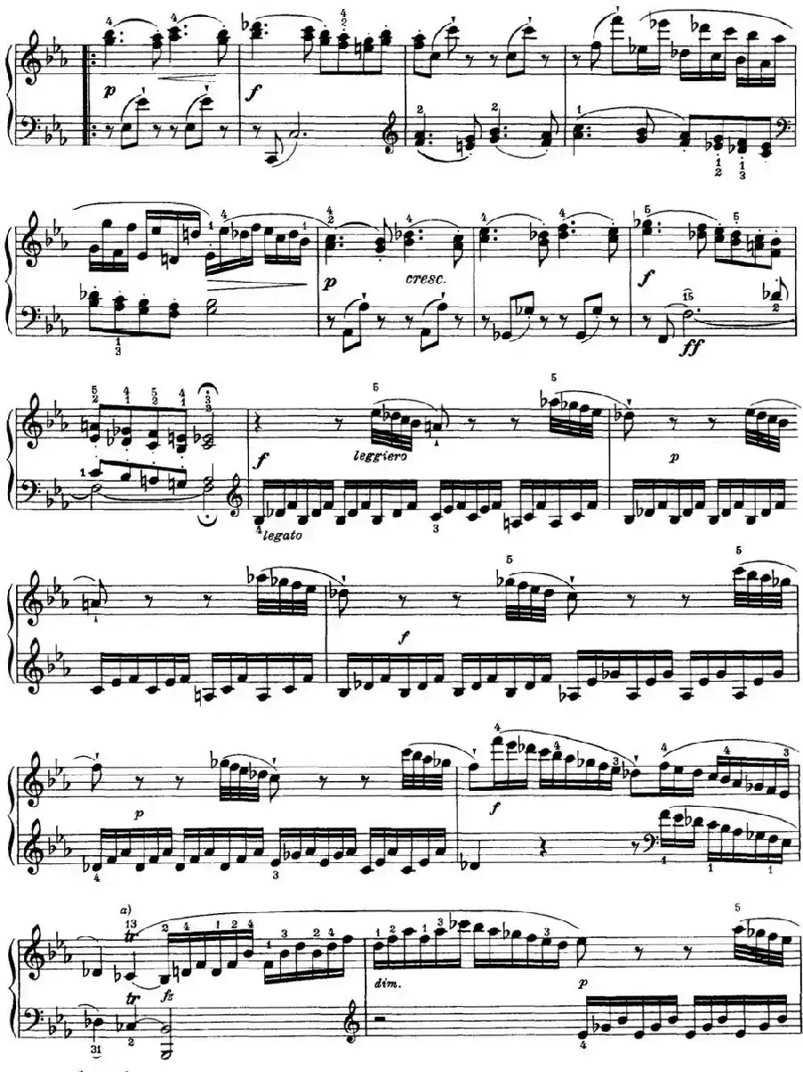 海顿 钢琴奏鸣曲 Hob XVI 20 in C minor