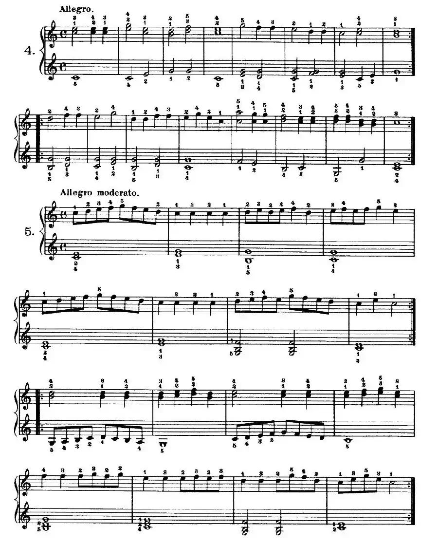 One Hundred and Ten Easy and Progressive Exercises Op.453（车尔尼110首简易练习曲 1——10）