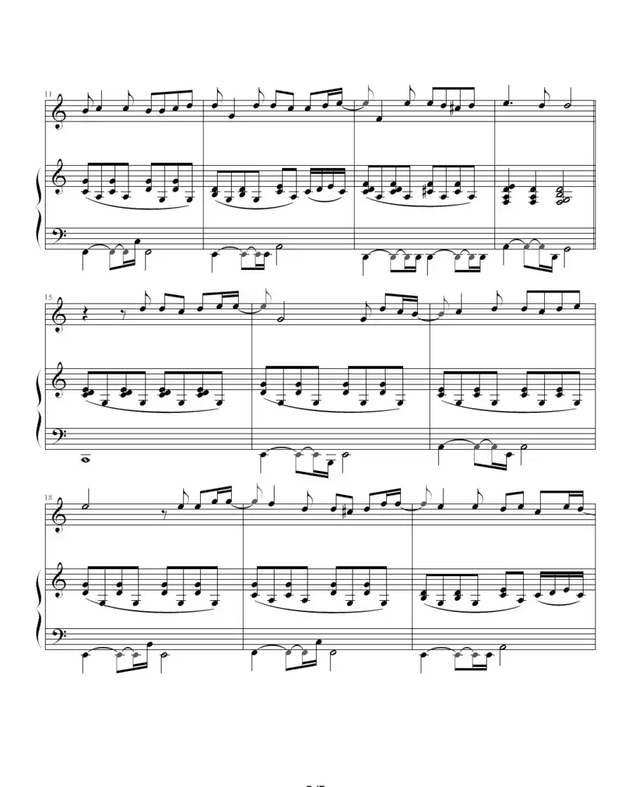 退后（钢琴伴奏谱、05895464记谱编配版）