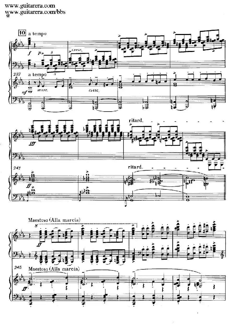 c小调第二钢琴协奏曲 Op.18（双钢琴·第一乐章）