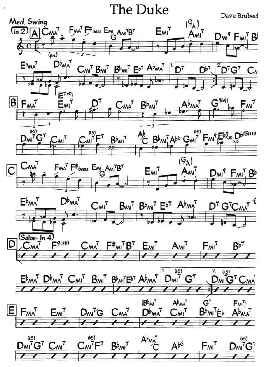 The Duke(公爵)(爵士钢琴曲)