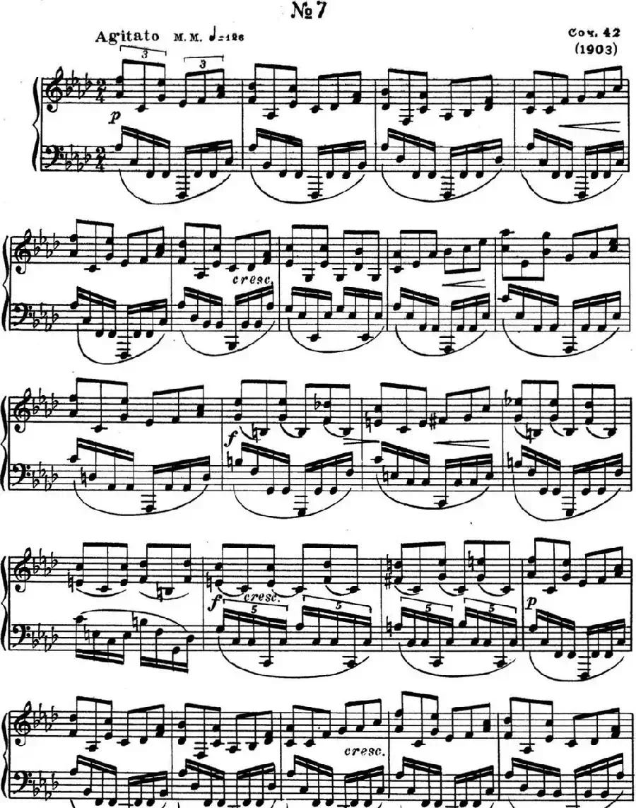 斯克里亚宾 钢琴练习曲 Op.42 No.7 Alexander Scriabin Etudes