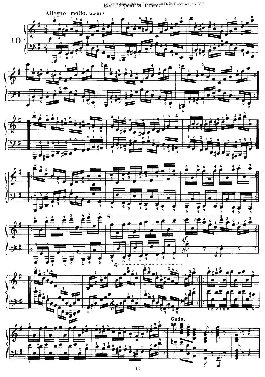 Czerny - 40 Daily Exerci Op.337（6—10）（40首日常训练曲）